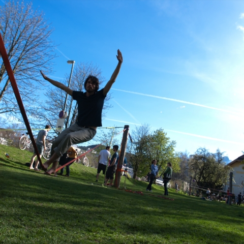 Rodeoline Surfen @Slackline-Berlin