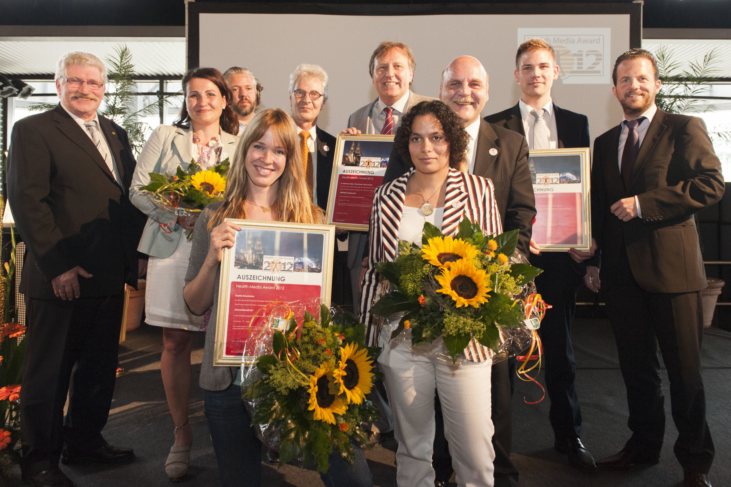 die glücklichen Gewinner des Health Media Award 2012 © HMA 2012
