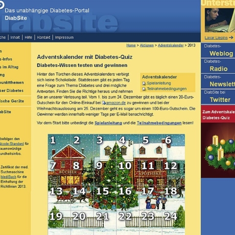 Der Adventskalender der DiabSite